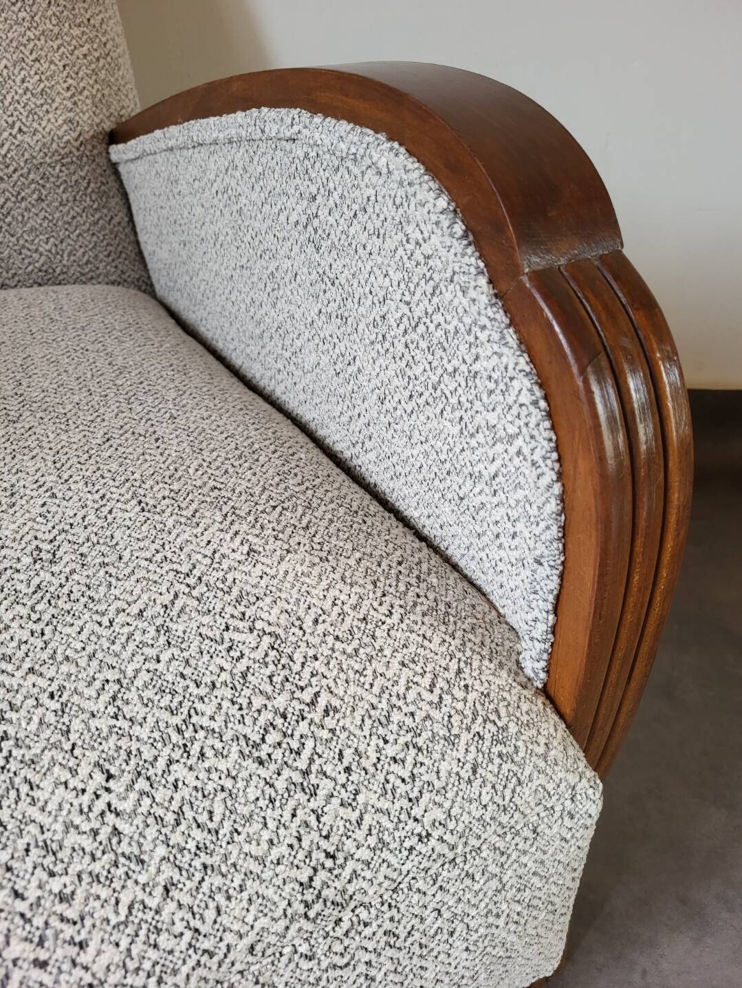 Restored 1930 art deco armchair