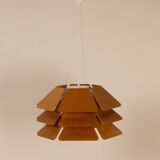 IMPRESSIVE DANISH MODEL 838 PENDANT LAMP BY P&P LJUS AB, 1970s