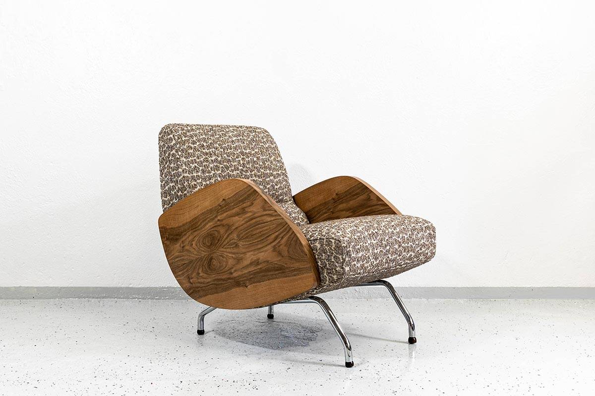 Fauteuil, Modèle "360" par Janusz Rozanski, Pologne, années 1950