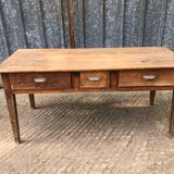 Antique farmhouse table with 3 drawers