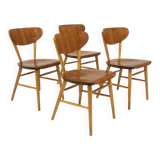 Set of 4 Scandinavian teak chairs, Sweden, 1960