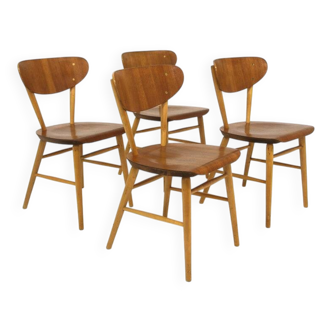 Set de 4 chaises scandinave en teck, Suède, 1960
