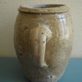 Old glazed stoneware pot rustic decor old french stoneware pot vase