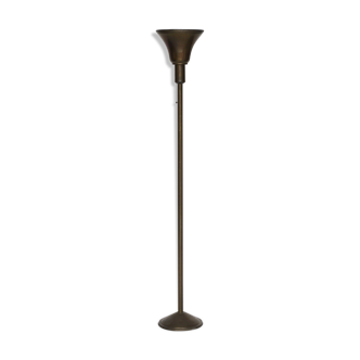 French Art Deco Brass Uplighter Floor Lamp, 1920s