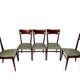Chaises de salle à manger en bois de hêtre aux tons verts, années 1950