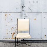 Chaises en fer et laiton attribuées à Luigi Caccia Dominioni, Italie années 1960