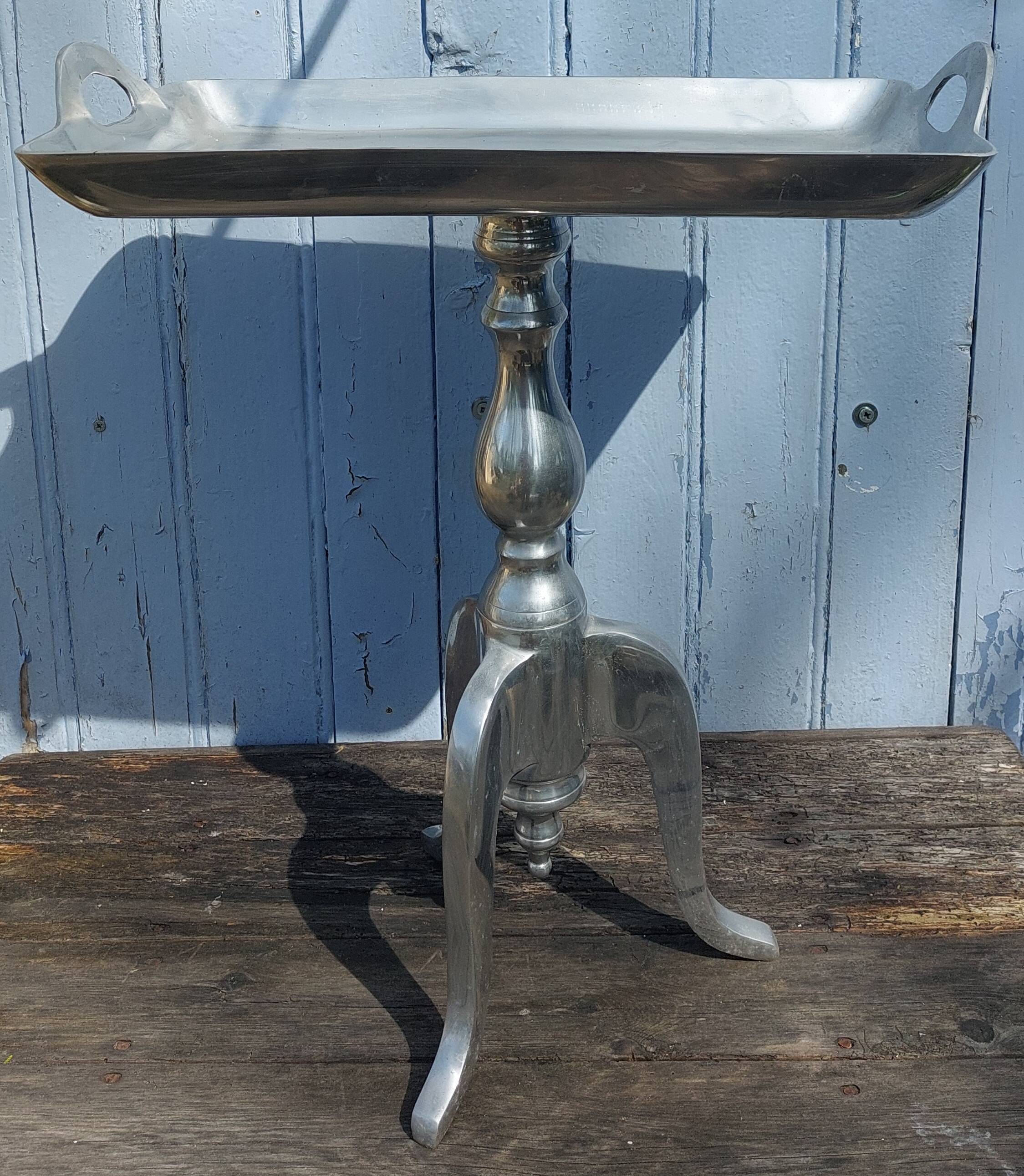 Aluminum side table