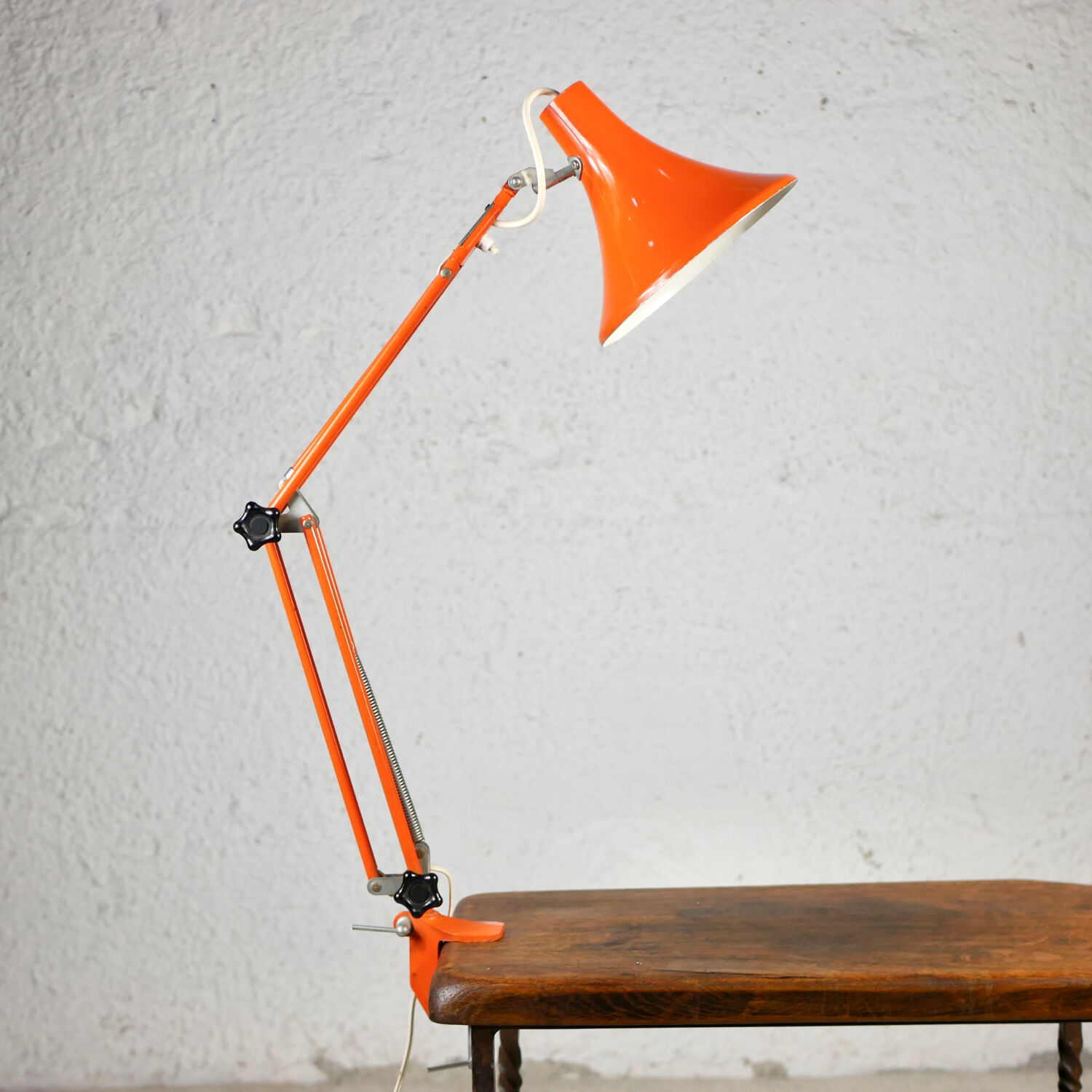 Orange Luxo style architect lamp