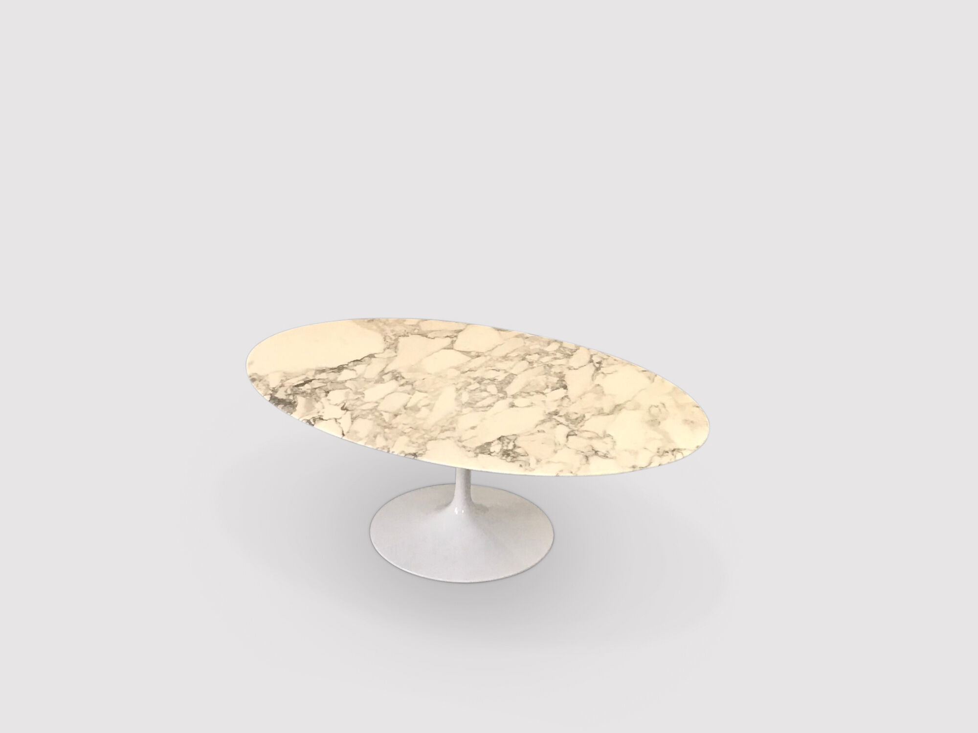 Tulip oval arabescato marble coffee table by Eero Saarinen for Knoll International 1990s