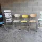 Set of 9 vintage formica chairs
