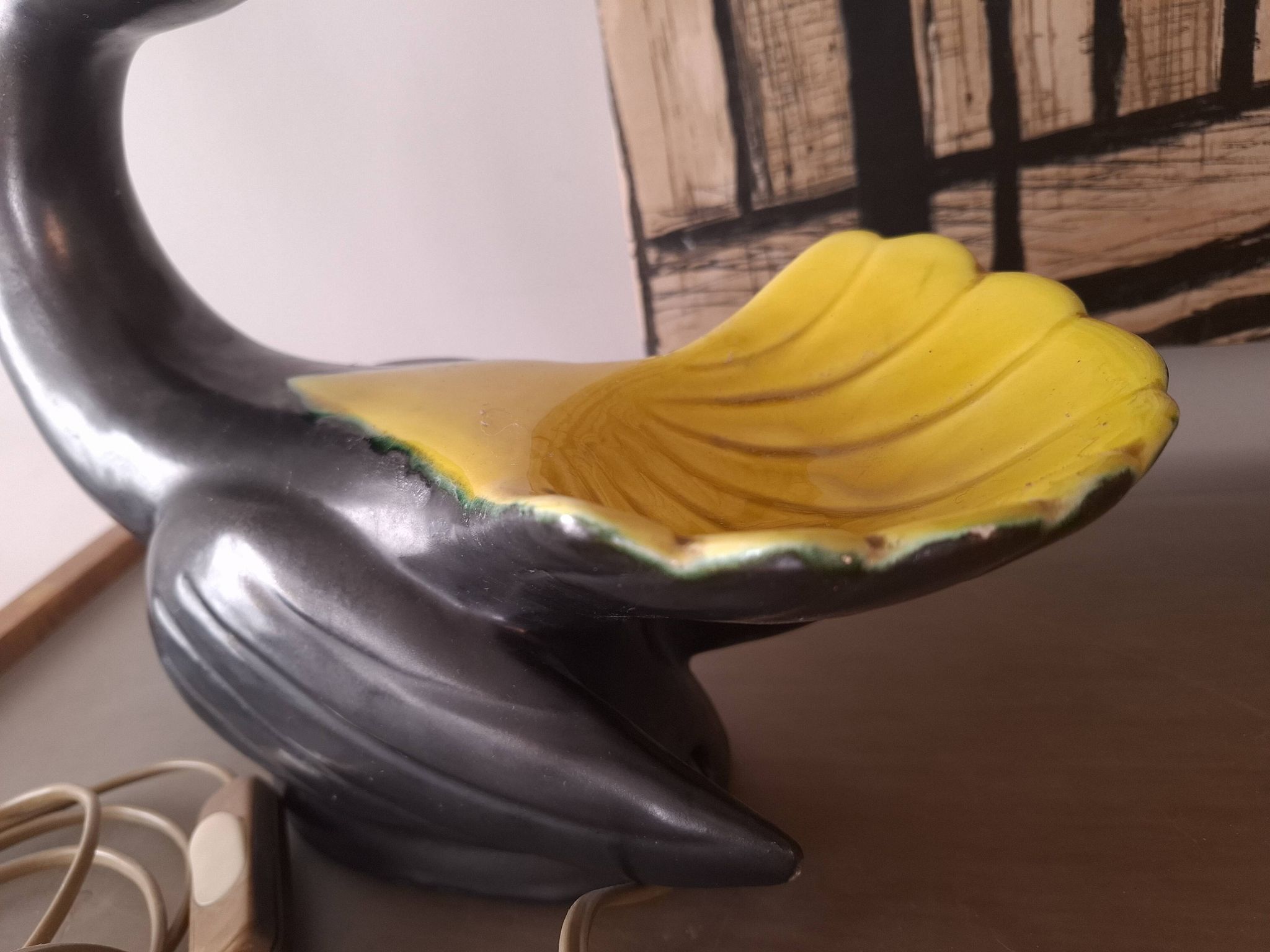 Pied de lampe en ceramique annees 50's