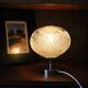 Vintage table lamp, diamond-style glass globe