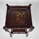 Japanese pedestal table in carved wood and lacquered panels, France, circa 1880
