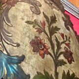 18th Century Rococo Venetian Polychrome and Mecca Lacquered Wooden Wall Sconces with Iron Arms, Set of 2