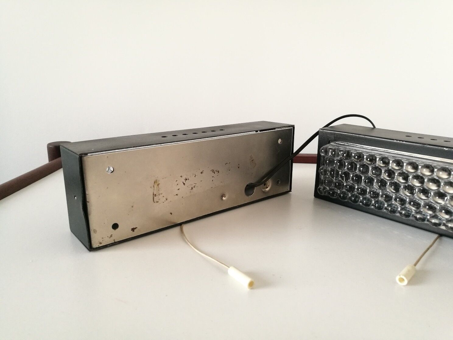 Pair of vintage beaded glass sconces 70