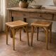 Luterma stool pair in beech – France, 1950s