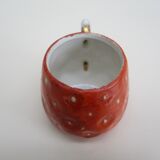 Small antique porcelain cup "strawberry"