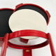 Set of 3 red nesting tables by Gianfranco Frattini for Cassina, 1970