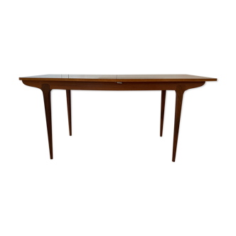 Table années 60 formica et teck extensible 6 à 8 personnes