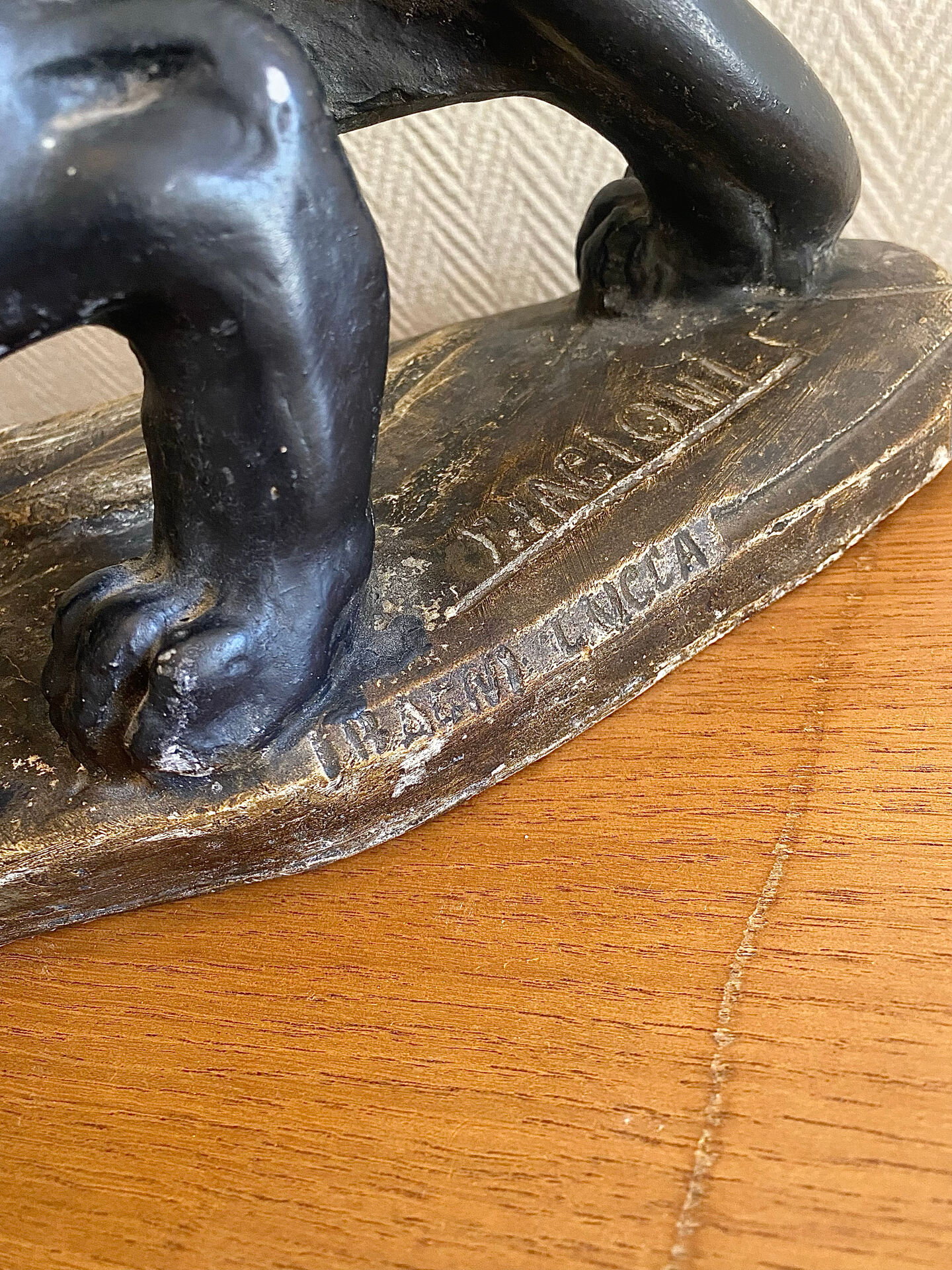 Roaring lion Art Deco signed Magioni