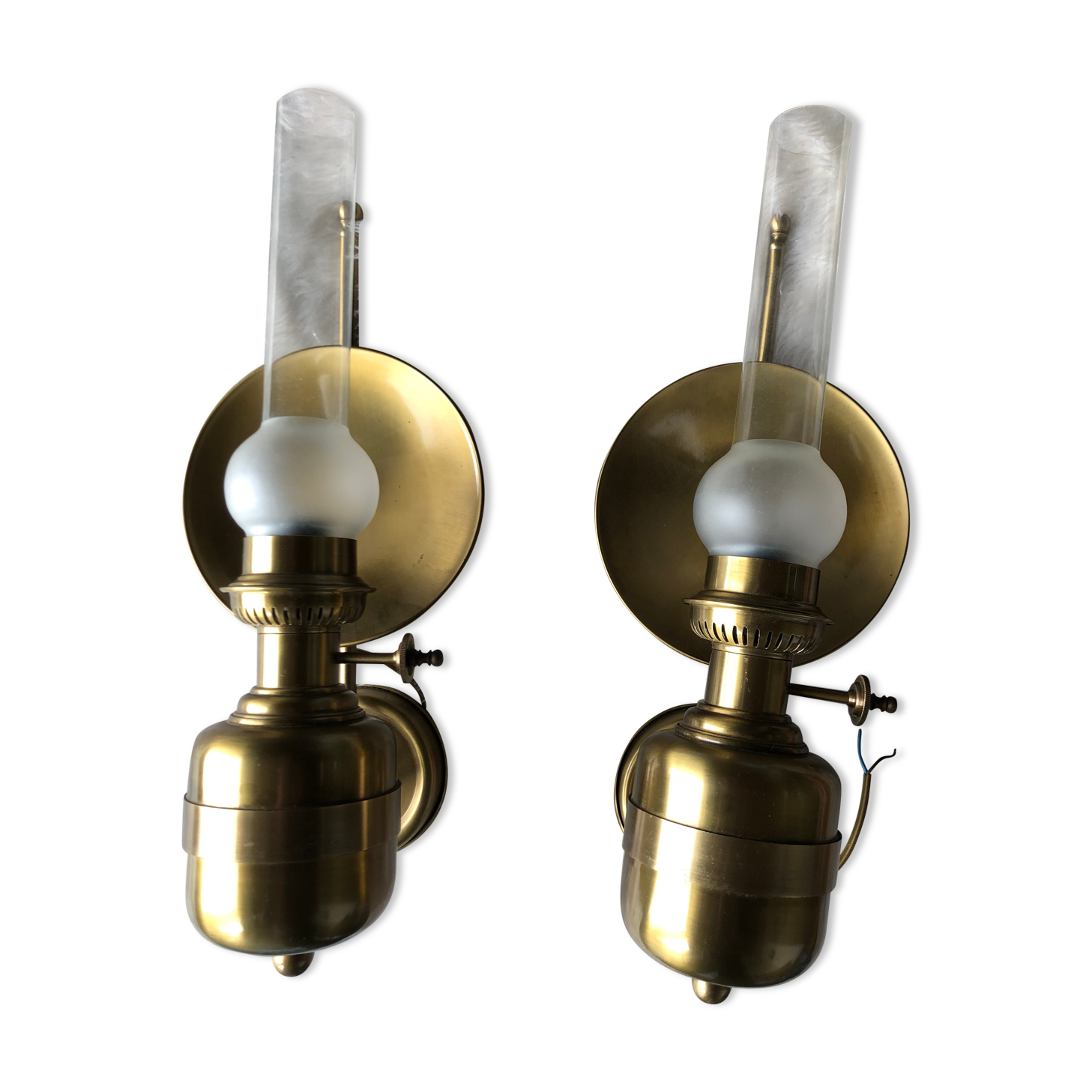 Brass wall lamps