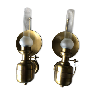 Brass wall lamps