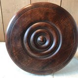 Vintage low stool 1970 in exotic wood