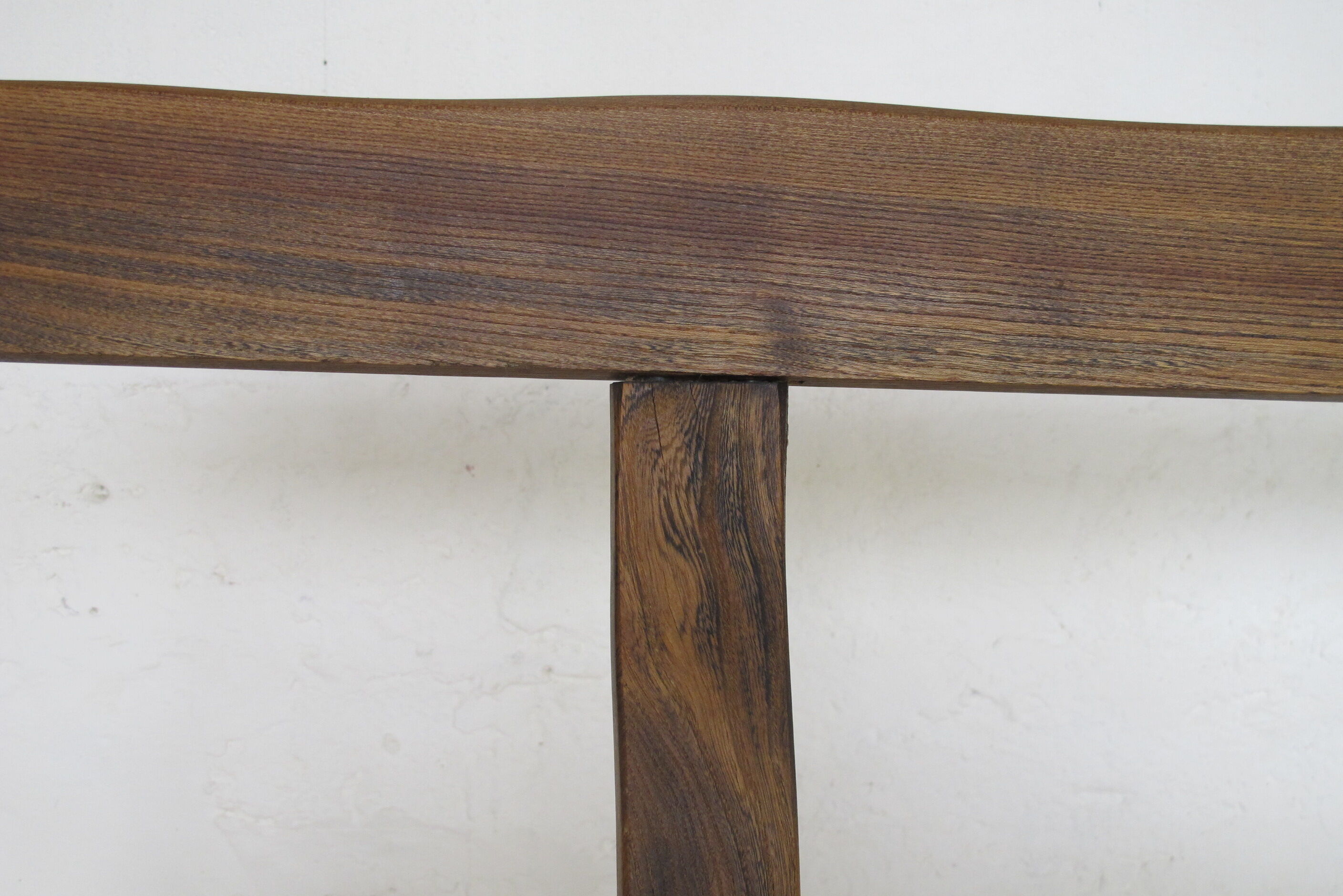 Oiled solid elm backrest bench