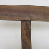 Oiled solid elm backrest bench