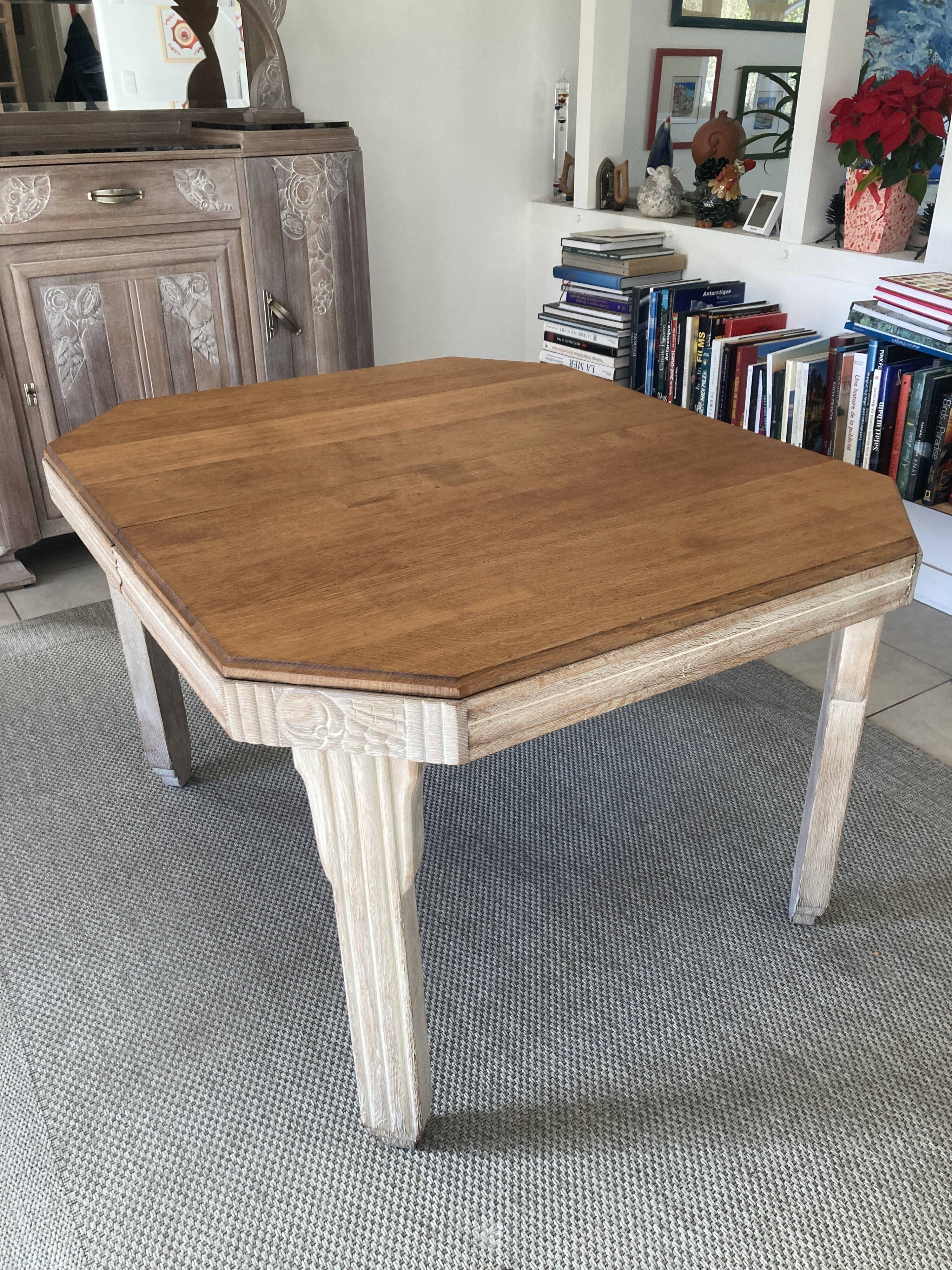 Refurbished extendable oak table