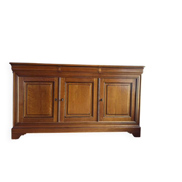 Buffet bas trois portes en merisier massif