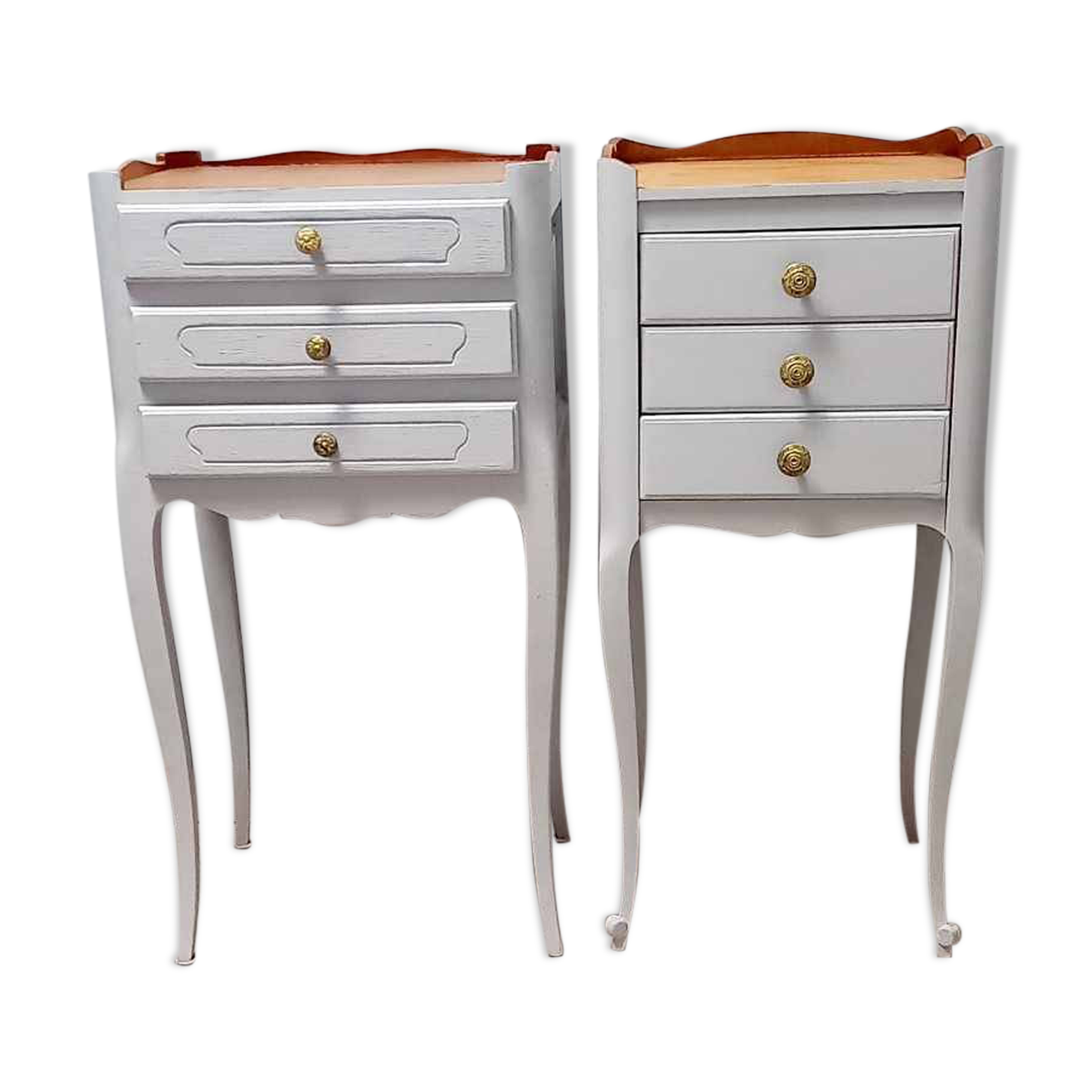 Pair of antique bedside tables