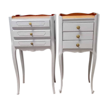 Pair of antique bedside tables