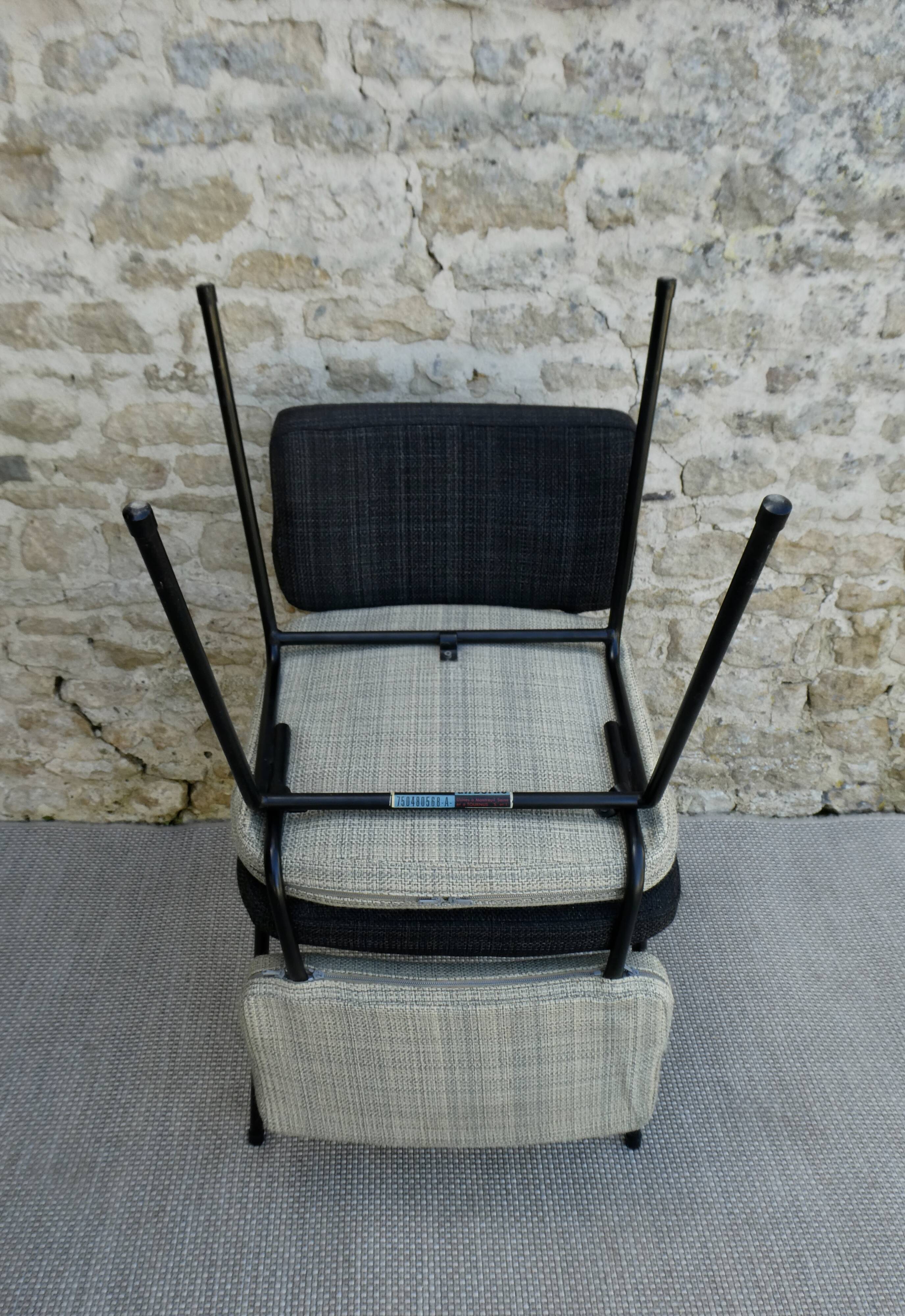 Pair of André Simard chairs for Airborne, 60s