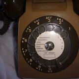 Old 1970 dial, grey and green PTT phone