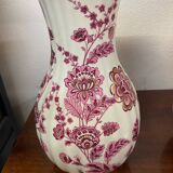 Paire de vases motif chinois rose porcelaine italienne annees 70 signes fg