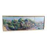 Table of the 50s. Provencal landscape.