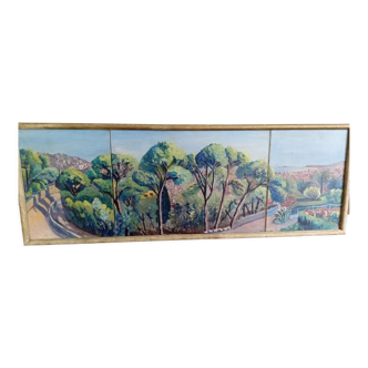 Table of the 50s. Provencal landscape.
