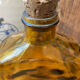 Decorative art glass bottle/vase by Helen Tynell