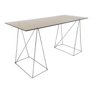 Bureau en verre fumé