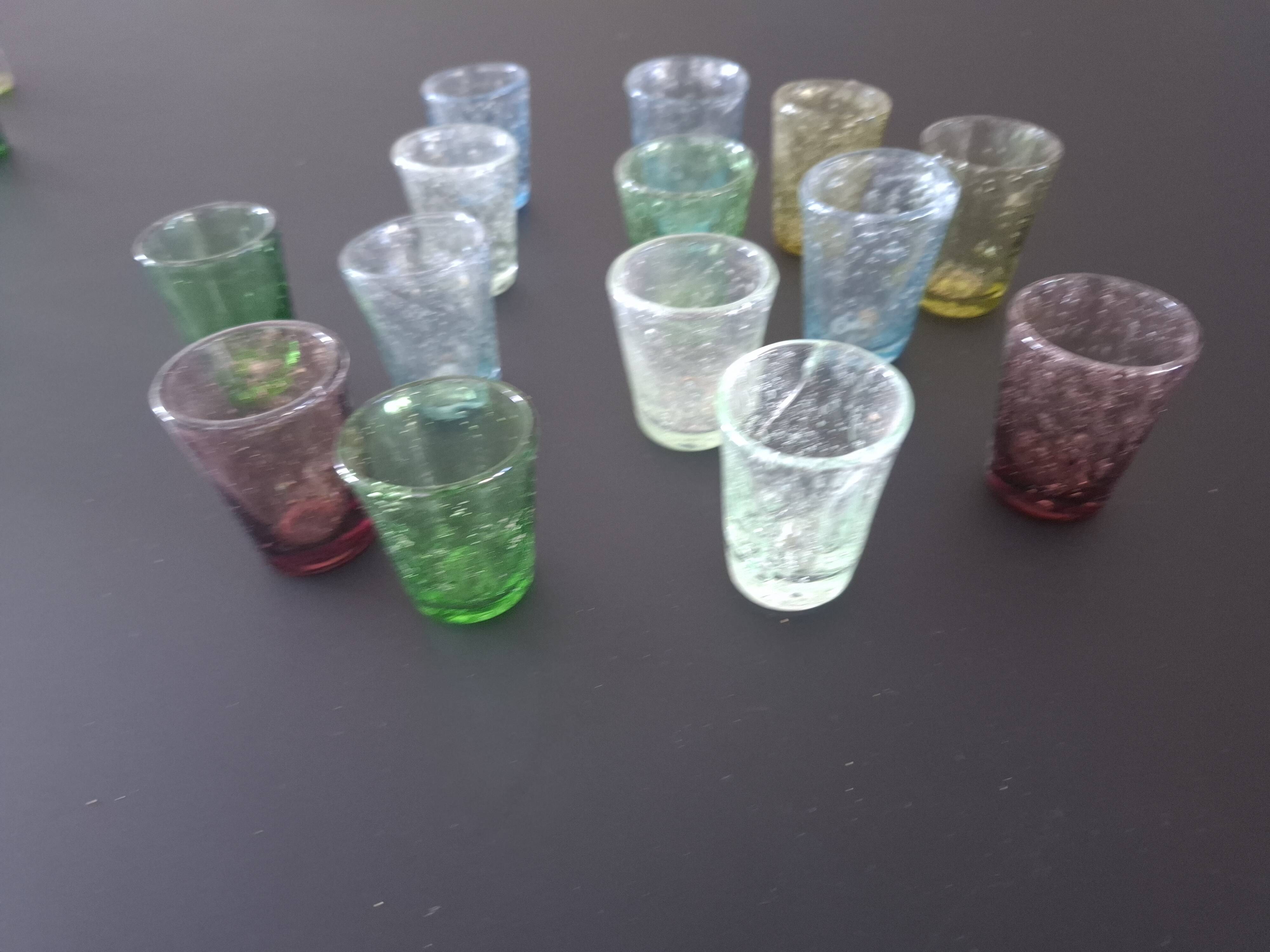 14 biot blown glasses