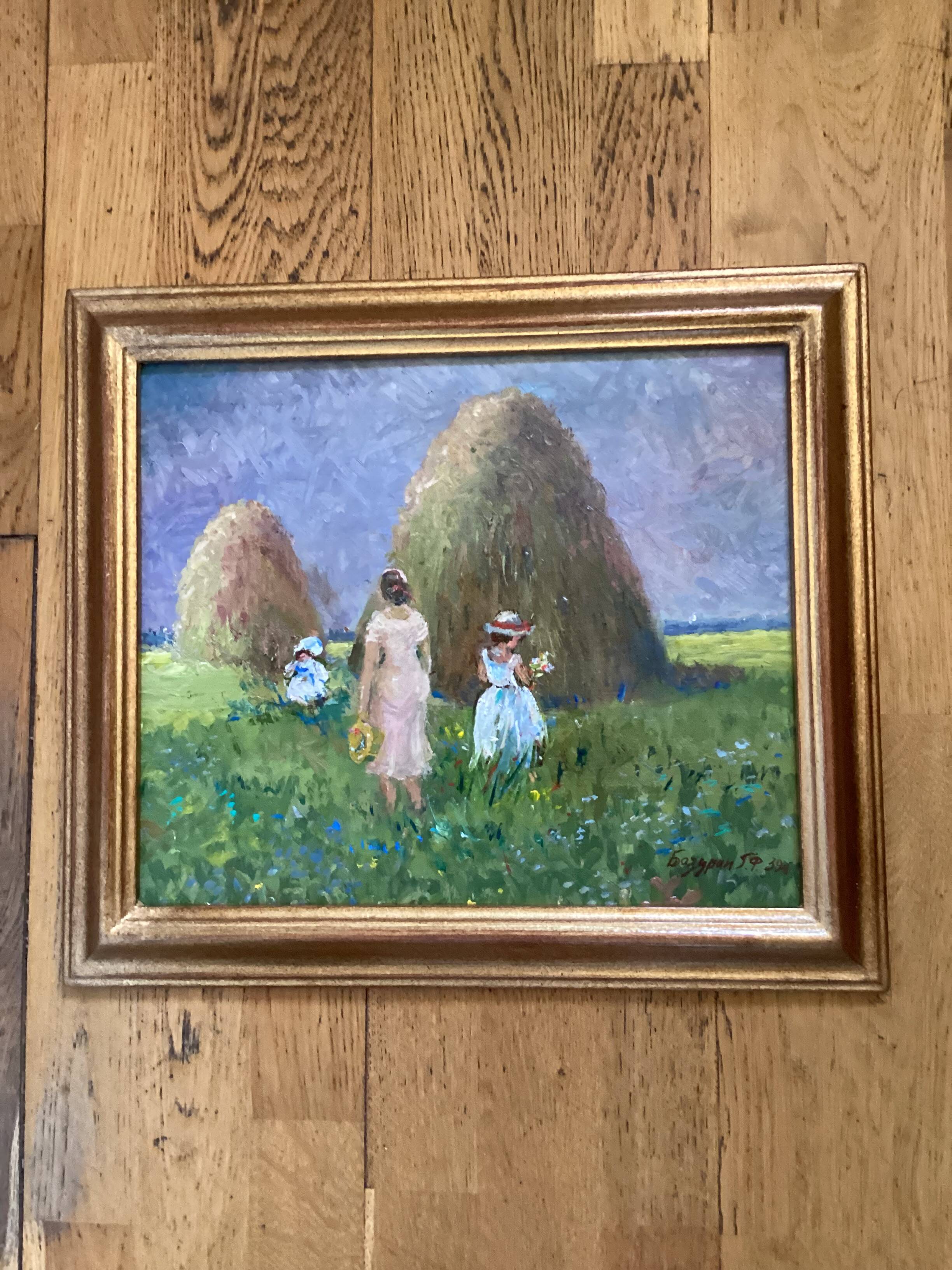 Oil painting on cardboard signed, dimensions: height - 42.5 cm, width - 48.5 cm.