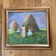 Oil painting on cardboard signed, dimensions: height - 42.5 cm, width - 48.5 cm.