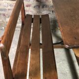School desk in oak and iron frame 1930s