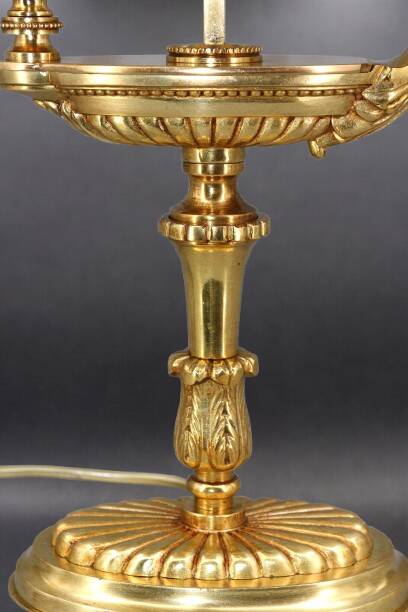 Bronze Gilt Bouillotte Lamp in Directoire Style "Lucien Gau"