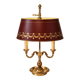 Bouillotte lamp Lucien Gau Paris in gilded bronze