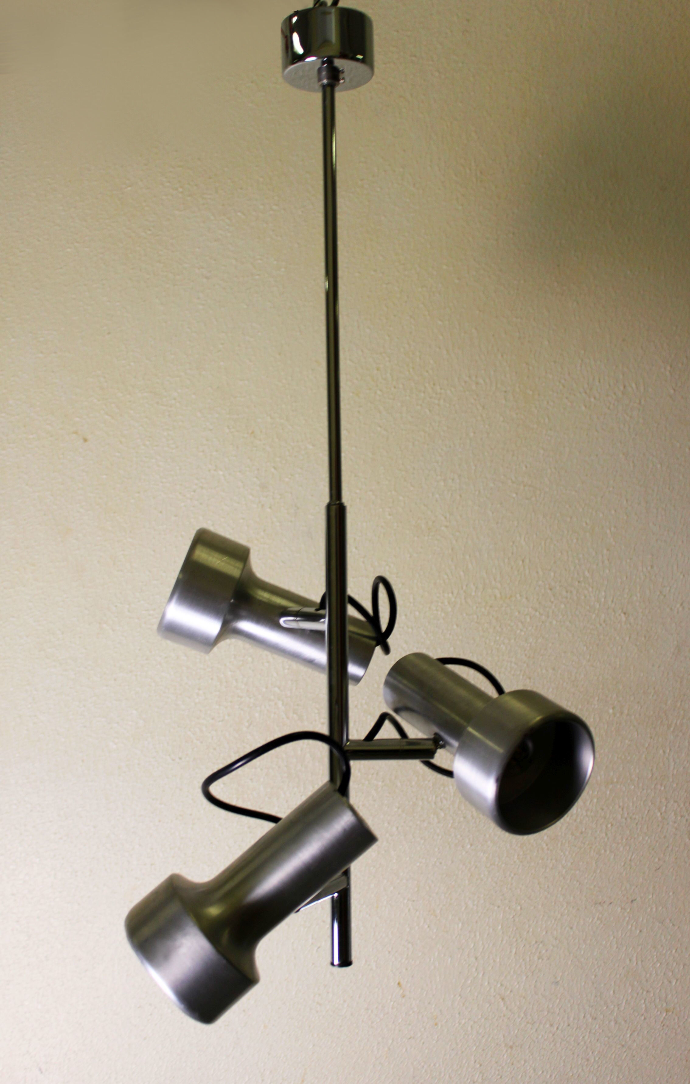 3-spot aluminum ceiling light, 60s