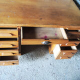 Former master's desk in solid wood