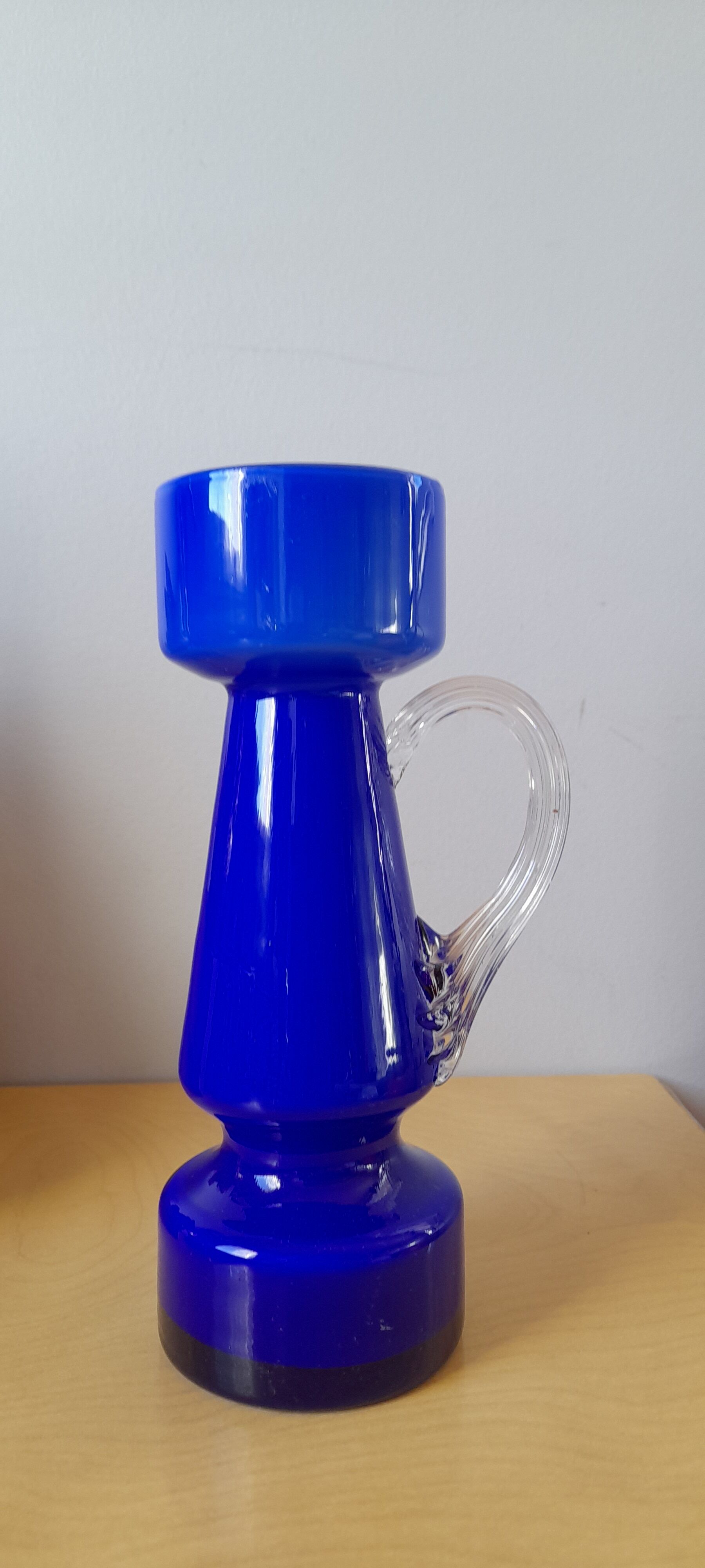 70s blue vase