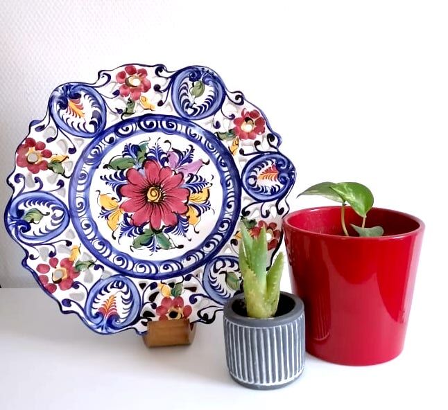 Dish in openwork earthenware Portugal